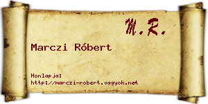 Marczi Róbert névjegykártya